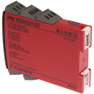 PR Electronics 5200 Series Universal Transmitter, Frequency Input, Current, Voltage, Relay Output, 19.2 → 28.8V