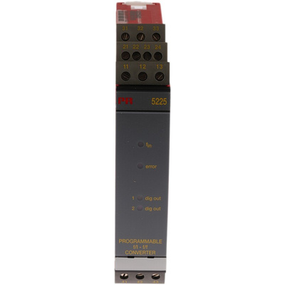 PR Electronics 5200 Series Universal Transmitter, Frequency Input, Current, Voltage, Relay Output, 19.2 → 28.8V