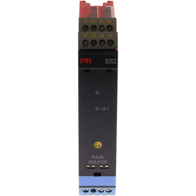 PR Electronics 9200 Series Pulse Isolator, NAMUR Sensor, Switch Input, Relay Output, 19.2 → 31.2V dc Supply, ATEX