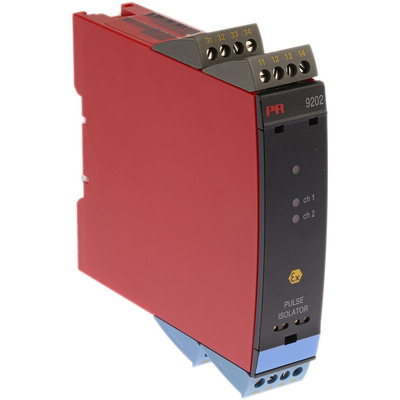 PR Electronics 9200 Series Pulse Isolator, NAMUR Sensor, Switch Input, Relay Output, 19.2 → 31.2V dc Supply, ATEX