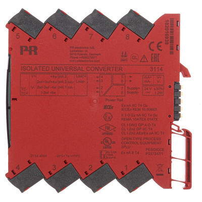 PR Electronics 3100 Series Isolated Universal Converter, Universal Input, Current, Voltage Output, 16.8 → 31.2V