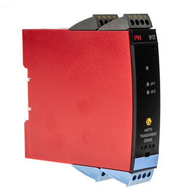 PR Electronics 9100 Series HART Transparent Driver, Current Input, Current, Relay Output, 19.2 → 31.2V dc Supply