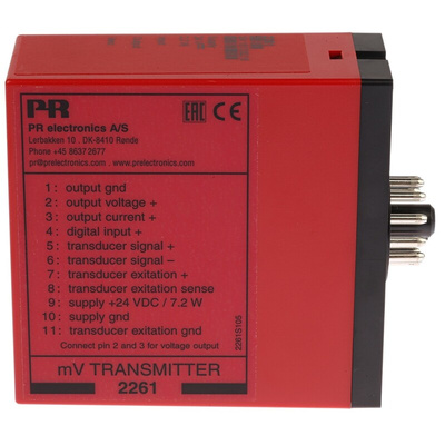 PR Electronics 2 Series Signal Conditioner, Voltage Input, Current Output, 19.2 → 28.8V dc Supply
