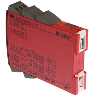 PR Electronics Programmable Signal Conditioner, Programmable Transmitter, Current, RTD, Thermocouple, Voltage Input,