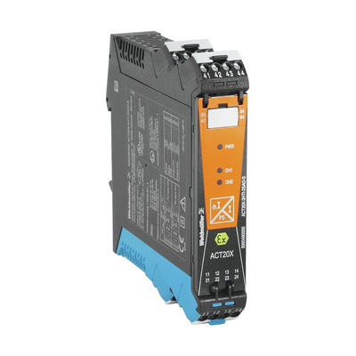 Weidmuller ACT20X Series Signal Conditioner, Current, RTD, Thermocouple Input, Current Output, 19.2 → 31.2V