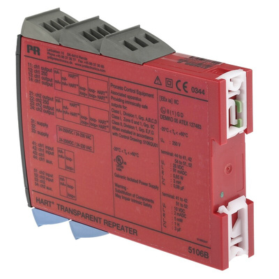 PR Electronics 2 Channel Galvanic Barrier, Hart Transparent Repeater, ATEX, IECEx