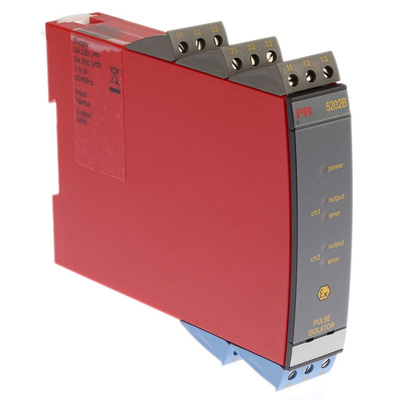 PR Electronics 2 Channel Galvanic Barrier, Pulse Isolator, Relay Output, ATEX, IECEx