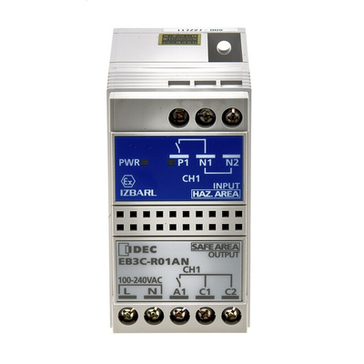 Idec 1 Channel Zener Barrier, Intrinsic Safety Barrier, Relay Output, ATEX