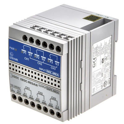 Idec 3 Channel Zener Barrier, Intrinsic Safety Barrier, Relay Output, ATEX