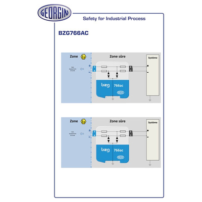GEORGIN 1 Channel Double Zener Barrier, ATEX