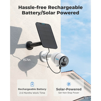 Reolink Indoor, Outdoor PoE Solar Powered CCTV Camera, 2560 x 1440 Resolution