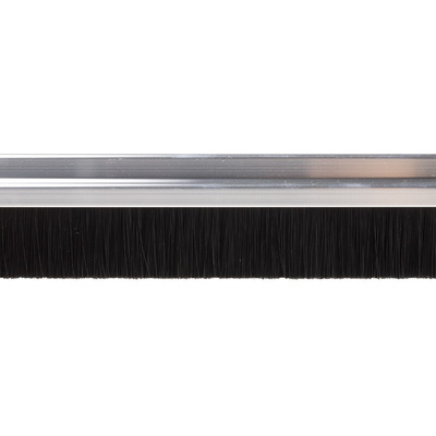 RS PRO Black Aluminium, Nylon Brush Strip, 19mm