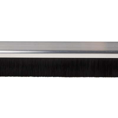 RS PRO Black Aluminium, Nylon Brush Strip, 25mm