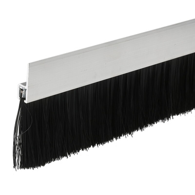 RS PRO Black Aluminium, Nylon Brush Strip, 60mm