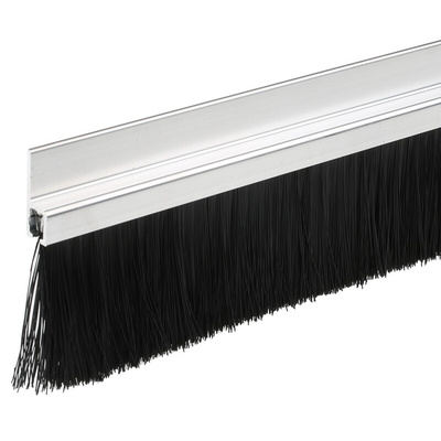 RS PRO Black Aluminium, Nylon Brush Strip, 60mm