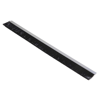RS PRO Black Aluminium, Nylon Brush Strip, 1m
