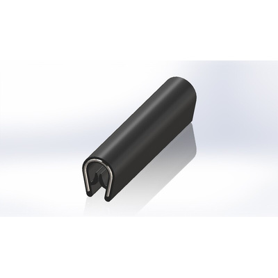 RS PRO Black PVC Edge Protection, 20m