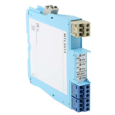 Eaton 2 Channel Zener Barrier, Solenoid Driver, NAMUR Sensor, Switch Input, ATEX