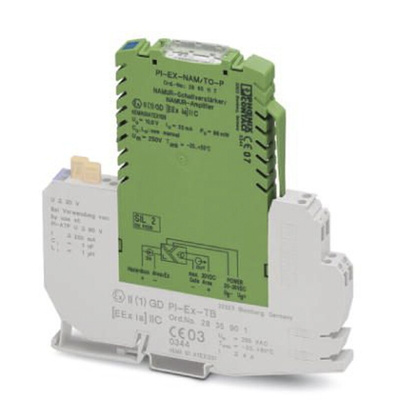 Phoenix Contact 1 Channel Galvanic Barrier, Isolating Amplifier, NAMUR Sensor, Switch Input, Transistor Output