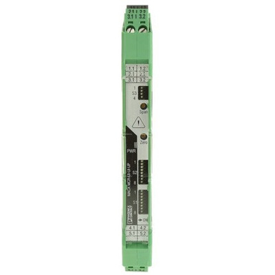 Phoenix Contact 1 Channel Galvanic Barrier, Isolating Amplifier, Current, Voltage Input, Current, Voltage Output, ATEX
