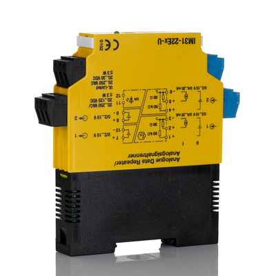 Turck 2 Channel Galvanic Barrier, Analogue Input Isolator, Current, Voltage Input, Voltage Output, ATEX, IECEx