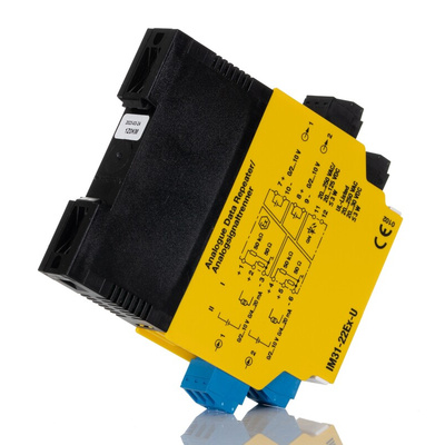 Turck 2 Channel Galvanic Barrier, Analogue Input Isolator, Current, Voltage Input, Voltage Output, ATEX, IECEx