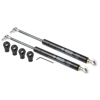 Camloc Steel Gas Strut, with Ball & Socket Joint, End Joint, 264mm Extended Length, 100mm Stroke Length