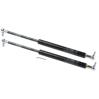 Camloc Steel Gas Strut, with Ball & Socket Joint, End Joint, 480mm Extended Length, 200mm Stroke Length