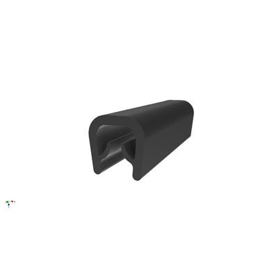 RS PRO Black EPDM Edge Protection, 20m