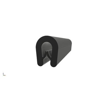 RS PRO Black Nitrile Rubber Edge Protection, 20m