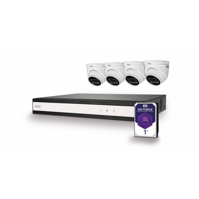 ABUS Security-Center Indoor, Outdoor IR CCTV Camera, 4 Camera Connections, IP