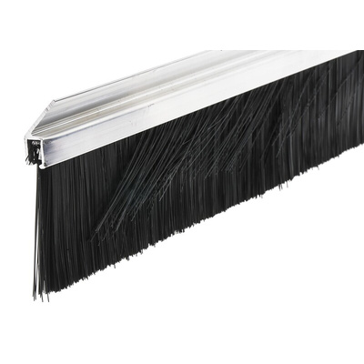RS PRO Black Aluminium, Nylon Brush Strip, 60mm