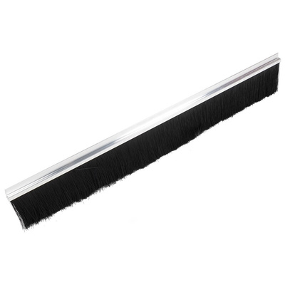 RS PRO Black Aluminium, Nylon Brush Strip, 115mm