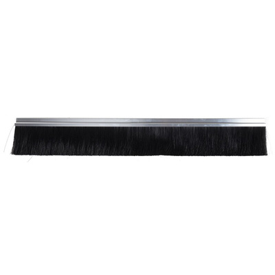 RS PRO Black Aluminium, Nylon Brush Strip, 115mm