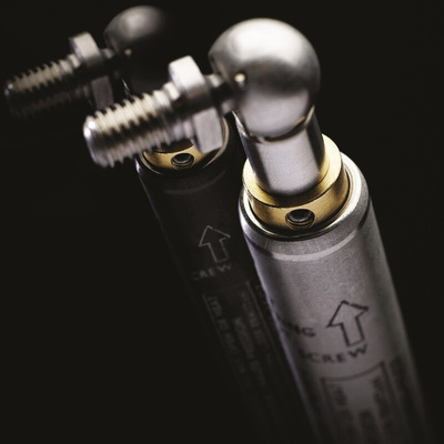 Camloc Stainless Steel Gas Strut, with Ball & Socket Joint, 264mm Extended Length, 100mm Stroke Length