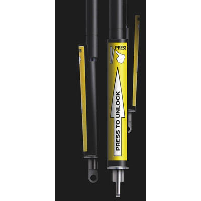 Camloc Steel Gas Strut, with Ball & Socket Joint, 664mm Extended Length, 300mm Stroke Length