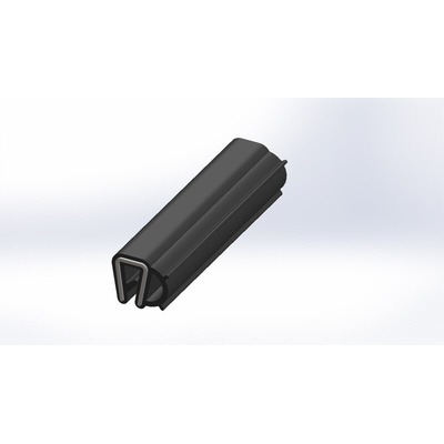 RS PRO Black EPDM Edge Protection, 20m