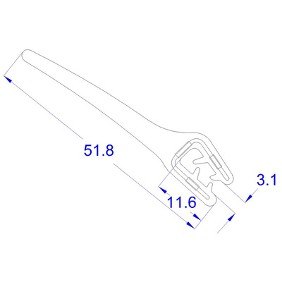 RS PRO Black EPDM  Edging Strip, 20m