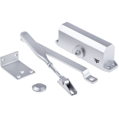 RS PRO Silver Fire Door Suitable Door Closer