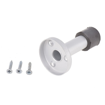 RS PRO Silver Aluminium Base-Board Door Stop