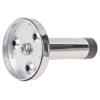 RS PRO Silver Stainless Steel Base-Board Door Stop, 80mm Long