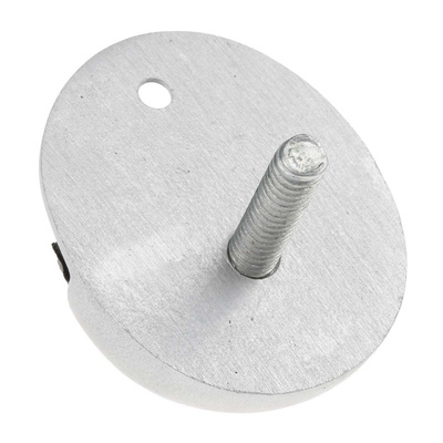 RS PRO Silver Aluminium Domed Door Stop