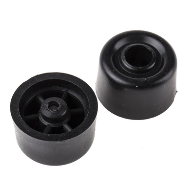 RS PRO Black PVC Bumper Door Stop, 32mm Diameter