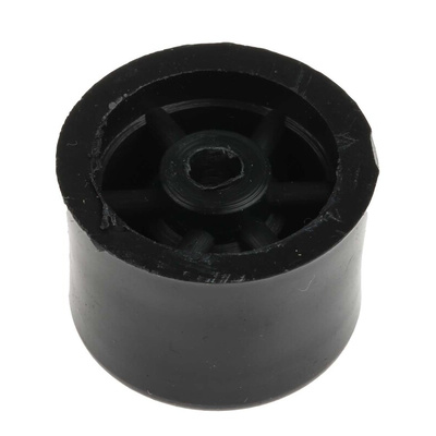 RS PRO Black PVC Bumper Door Stop, 25mm Diameter