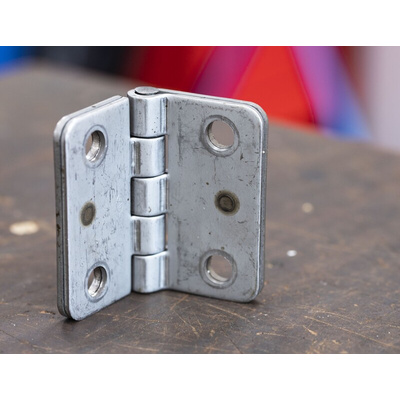 RS PRO Stainless Steel Butt Hinge, Weld-on Fixing, 75mm x 90mm x 6mm