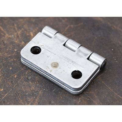 RS PRO Stainless Steel Butt Hinge, Weld-on Fixing, 75mm x 90mm x 6mm