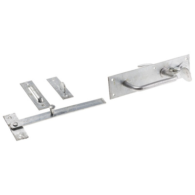 RS PRO Galvanised Steel Gate Latch, 191 x 45mm