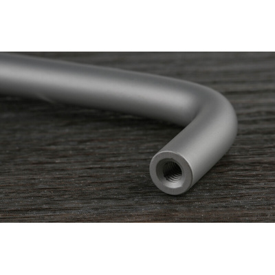 RS PRO Silver Aluminium Handle 34 mm Height, 8mm Width, 128mm Length
