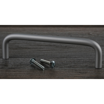 RS PRO Silver Aluminium Handle 34 mm Height, 8mm Width, 128mm Length