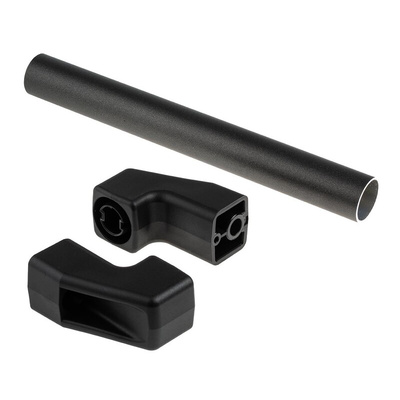 Elesa Black Aluminium Handle 78 mm Height, 38mm Width, 324mm Length